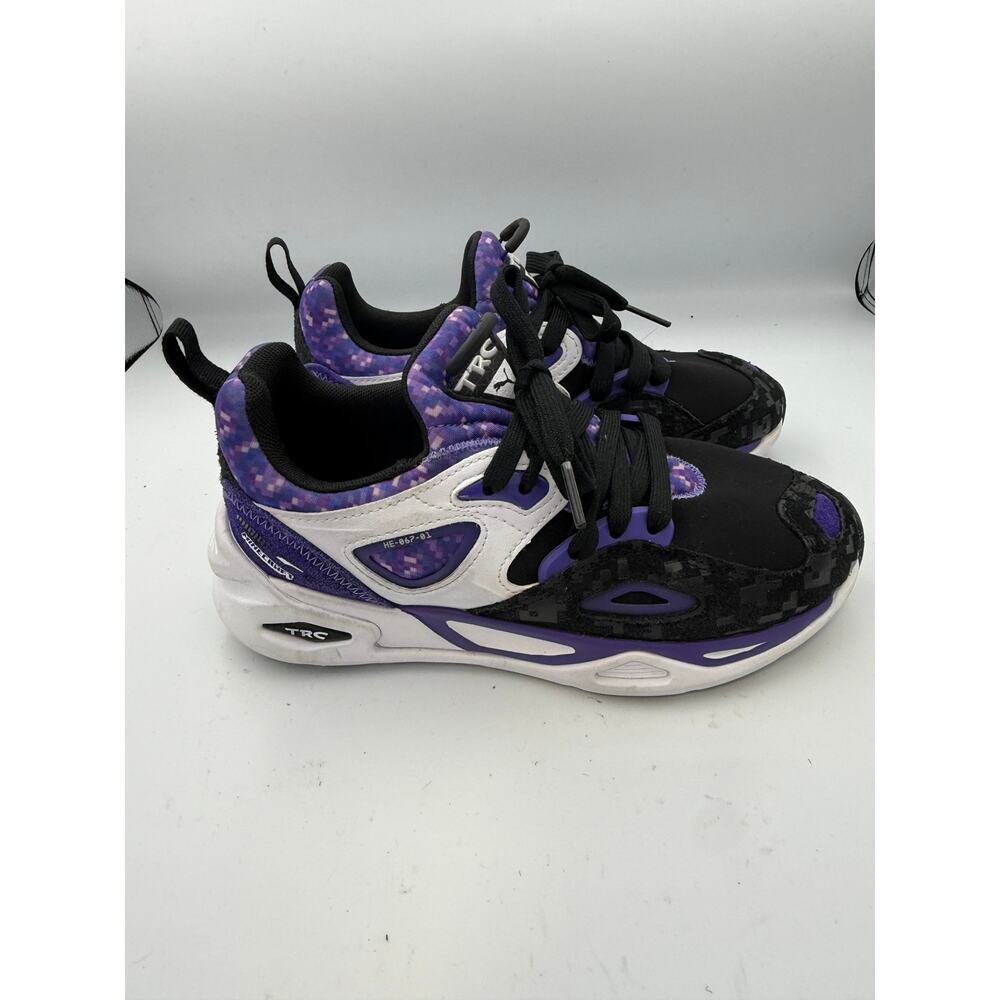 PUMA Boys Minecraft X TRC Blaze Lace Up Sneakers - Purple